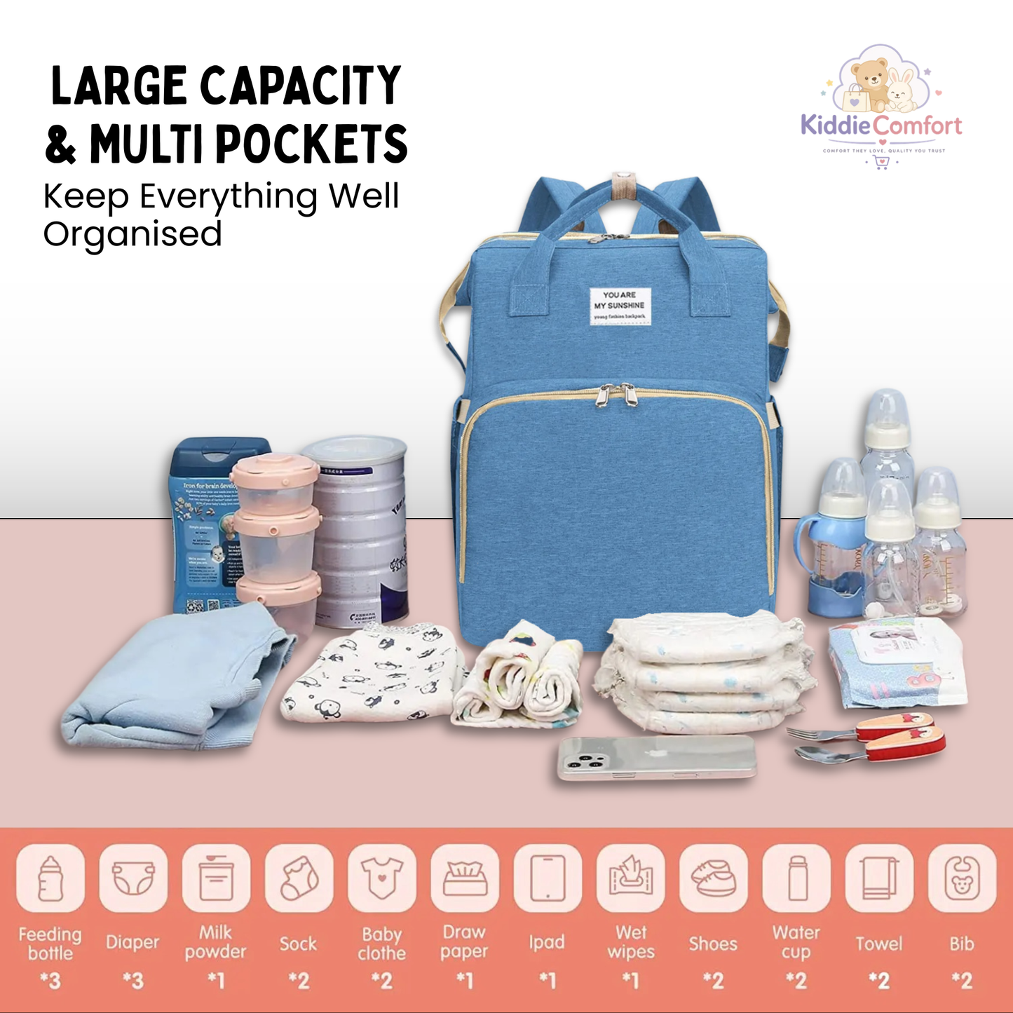 Multifunctional Baby Travel Backpack