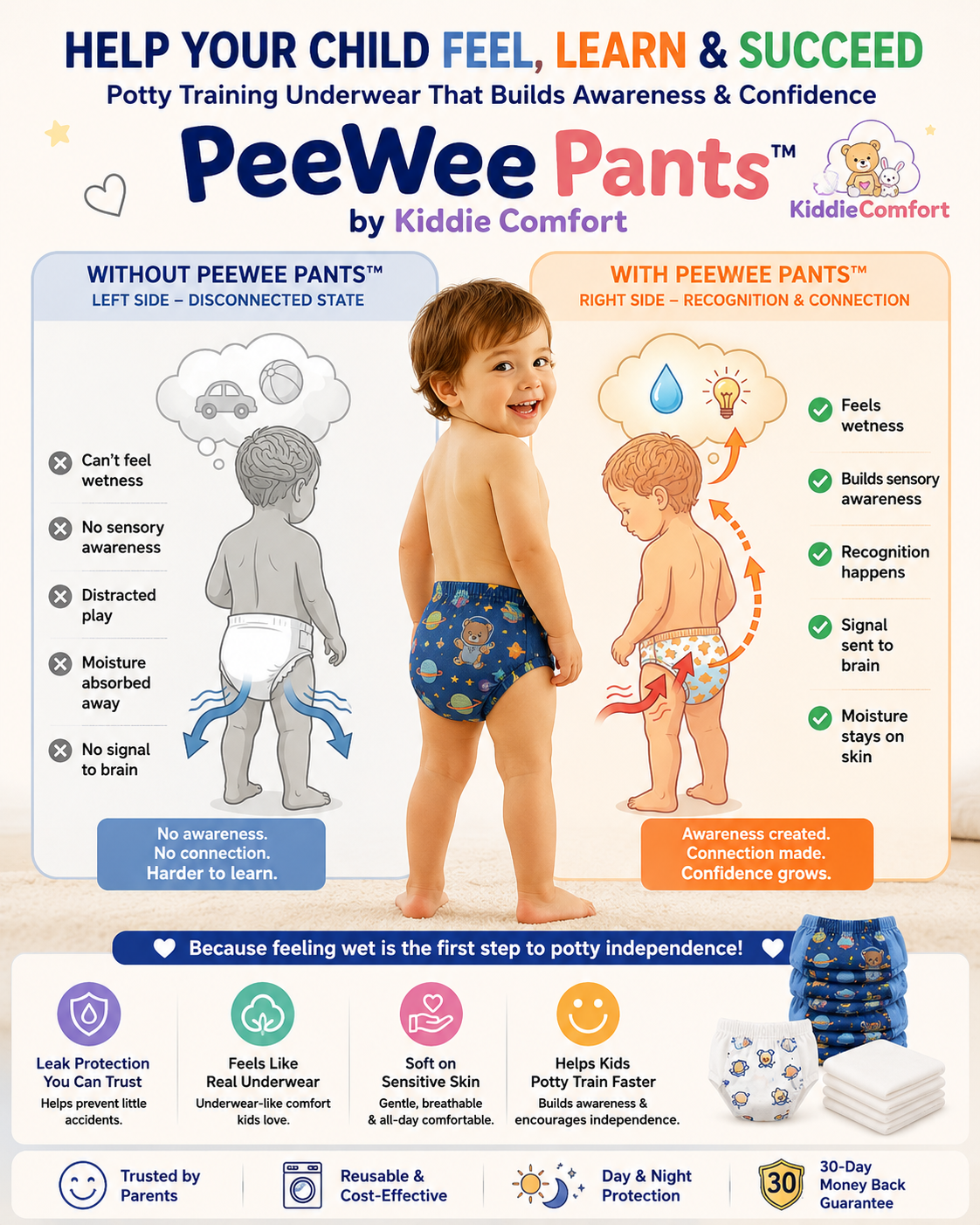 PeeWee Pants™ Potty Training Underwear